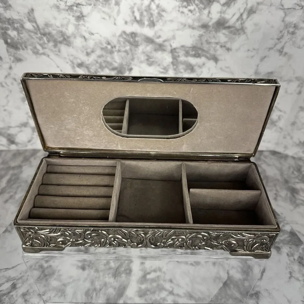 Vintage 1992 Godinger Silver Jewelry Box 9